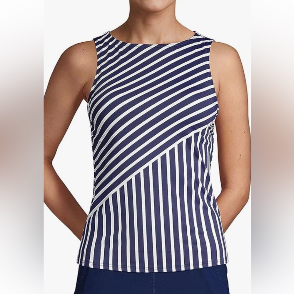 New Lands’ End Lycra xtra life swim top Sz 6